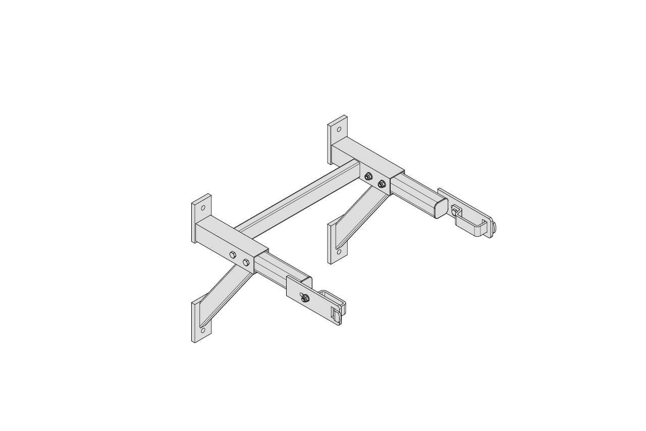 HYMER ADJUSTABLE WALL BRACKET FOR VERTICAL FIXED LADDERS