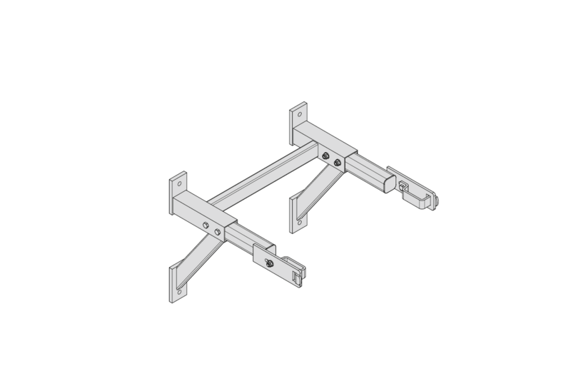 HYMER ADJUSTABLE WALL BRACKET FOR VERTICAL FIXED LADDERS