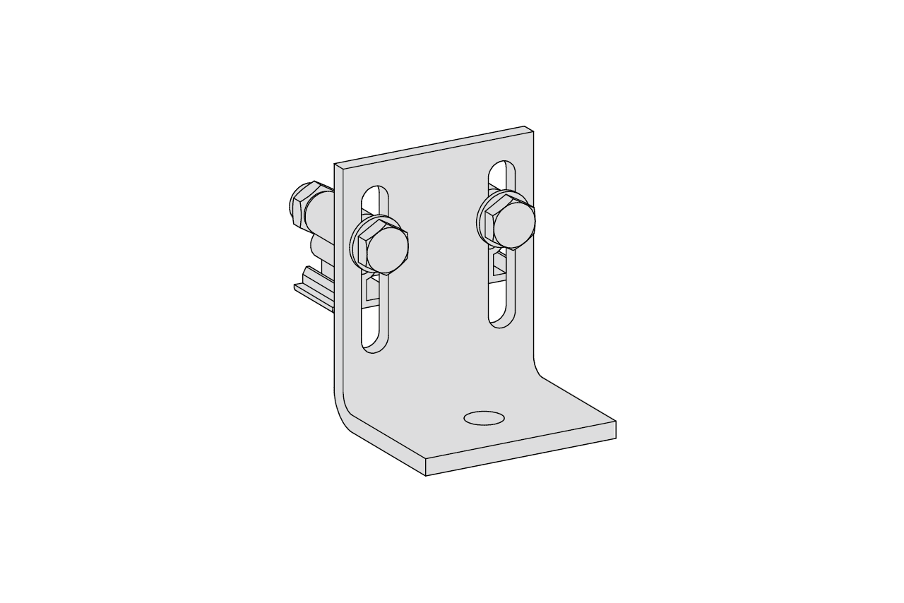 HYMER ALUMINIUM ADJUSTABLE FLOOR BRACKETS FOR VERTICAL FIXED LADDERS