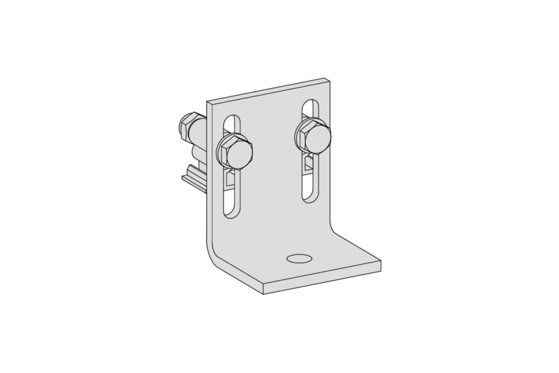 HYMER ALUMINIUM ADJUSTABLE FLOOR BRACKETS FOR VERTICAL FIXED LADDERS