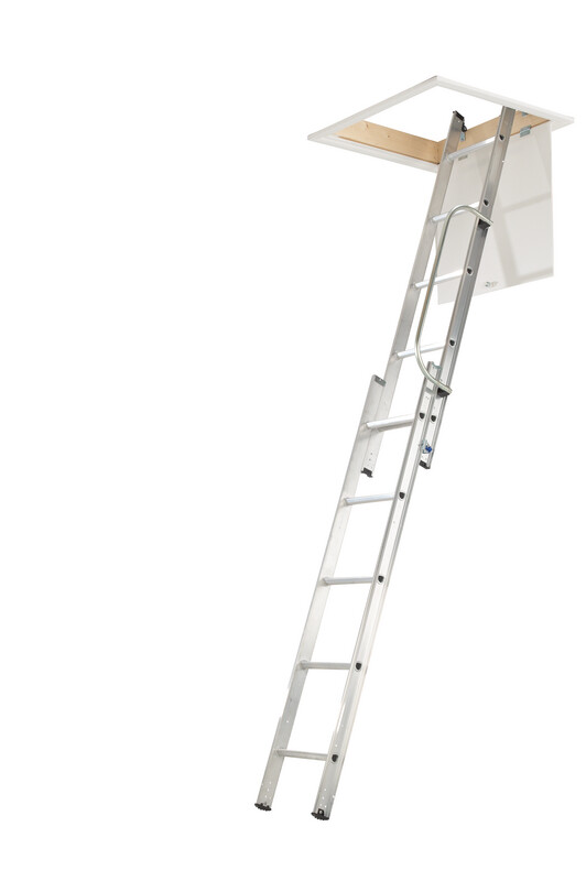 WERNER ATTIC LADDER 2 SECTION WITH HANDRAIL