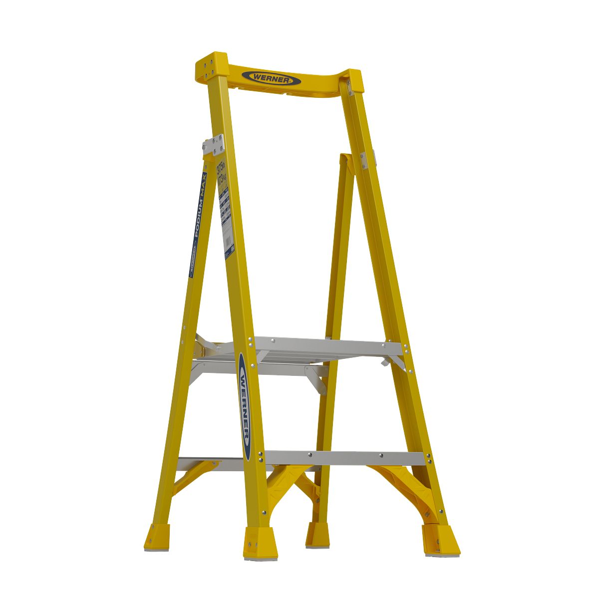 WERNER FIBREGLASS PODIUM LADDER 2 TREAD