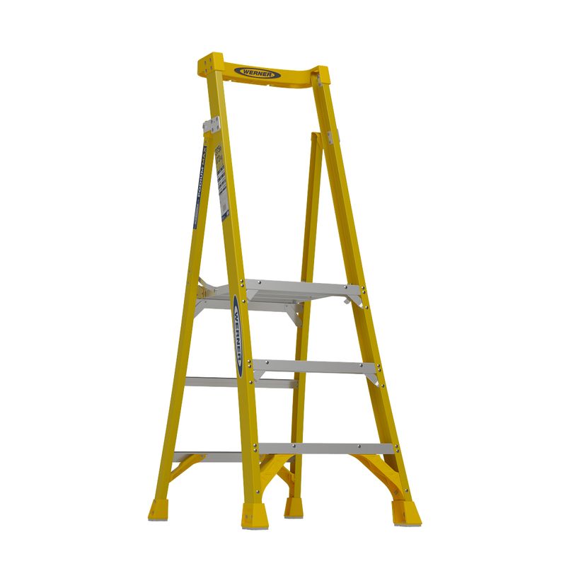 WERNER FIBREGLASS PODIUM LADDER 3 TREAD