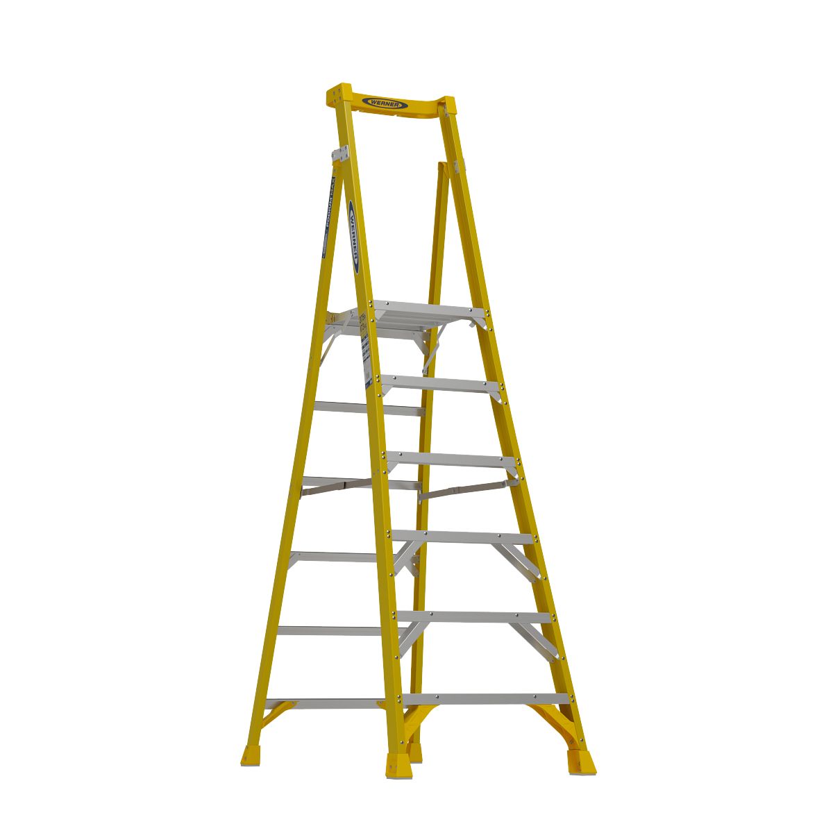 WERNER FIBREGLASS PODIUM LADDER 6 TREAD