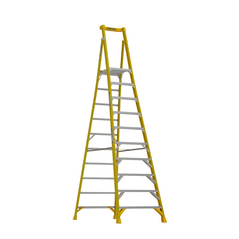 WERNER FIBREGLASS PODIUM LADDER 10 TREAD