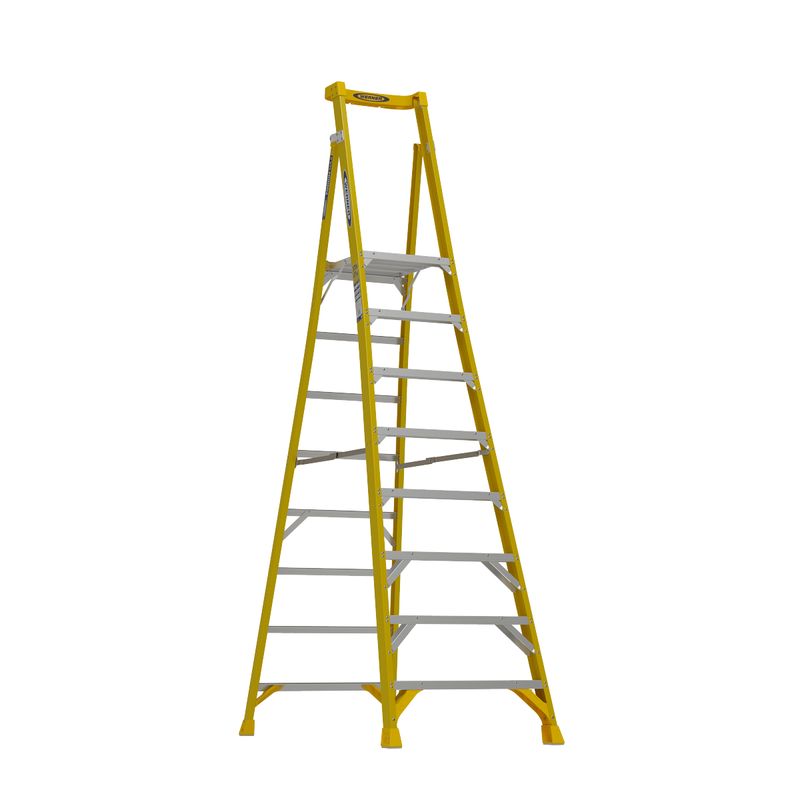 WERNER FIBREGLASS PODIUM LADDER 8 TREAD