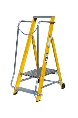 LYTE FIBREGLASS WIDE PLATFORM STEPLADDER 2 TREAD