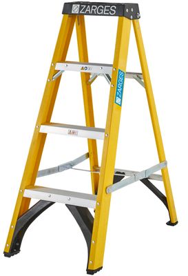 ZARGES FIBREGLASS SWINGBACK STEPLADDERS 4 TREAD