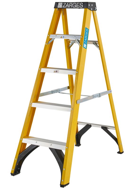 ZARGES FIBREGLASS SWINGBACK STEPLADDERS 5 TREAD