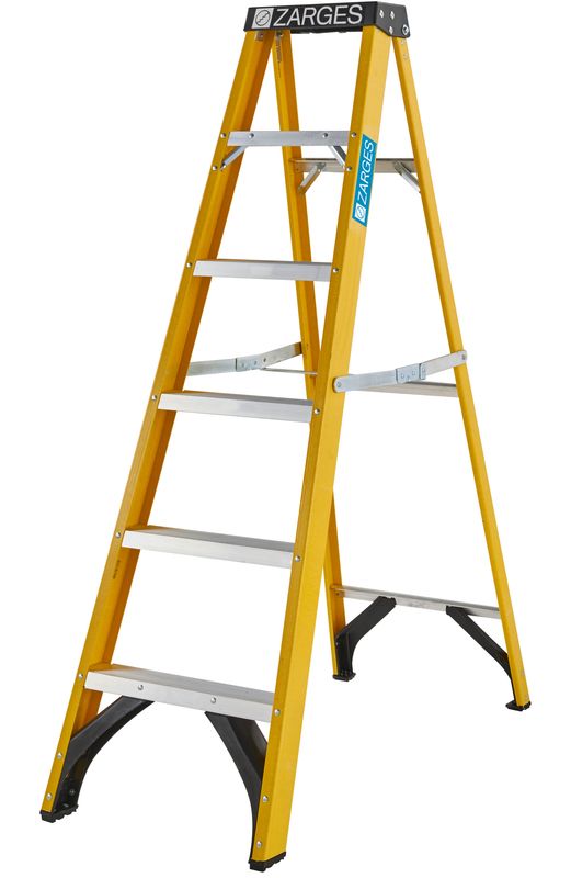 ZARGES FIBREGLASS SWINGBACK STEPLADDERS 6 TREAD