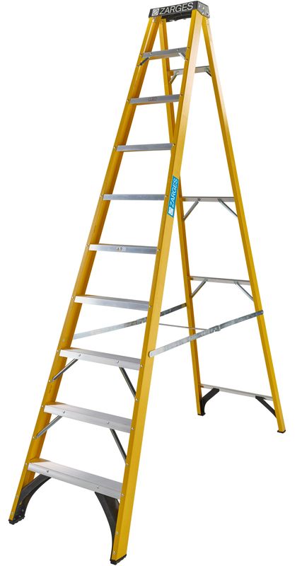 ZARGES FIBREGLASS SWINGBACK STEPLADDERS 10 TREAD