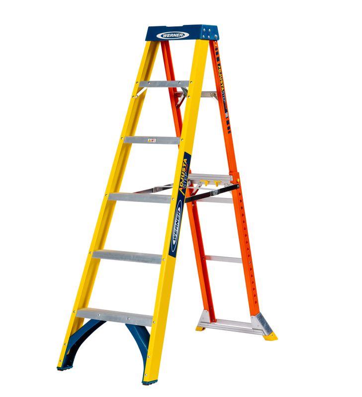 WERNER ADJUSTASTEPRO® FIBREGLASS STEPLADDER 6 TRD