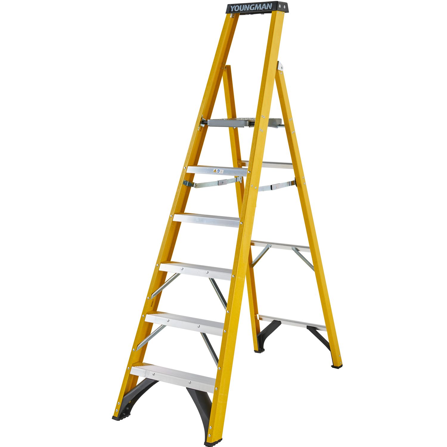 ZARGES FIBREGLASS PLATFORM STEPLADDER 6 TREAD