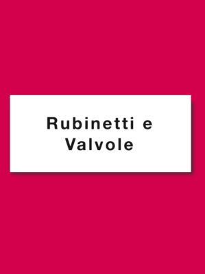 RUBINETTI E VALVOLE