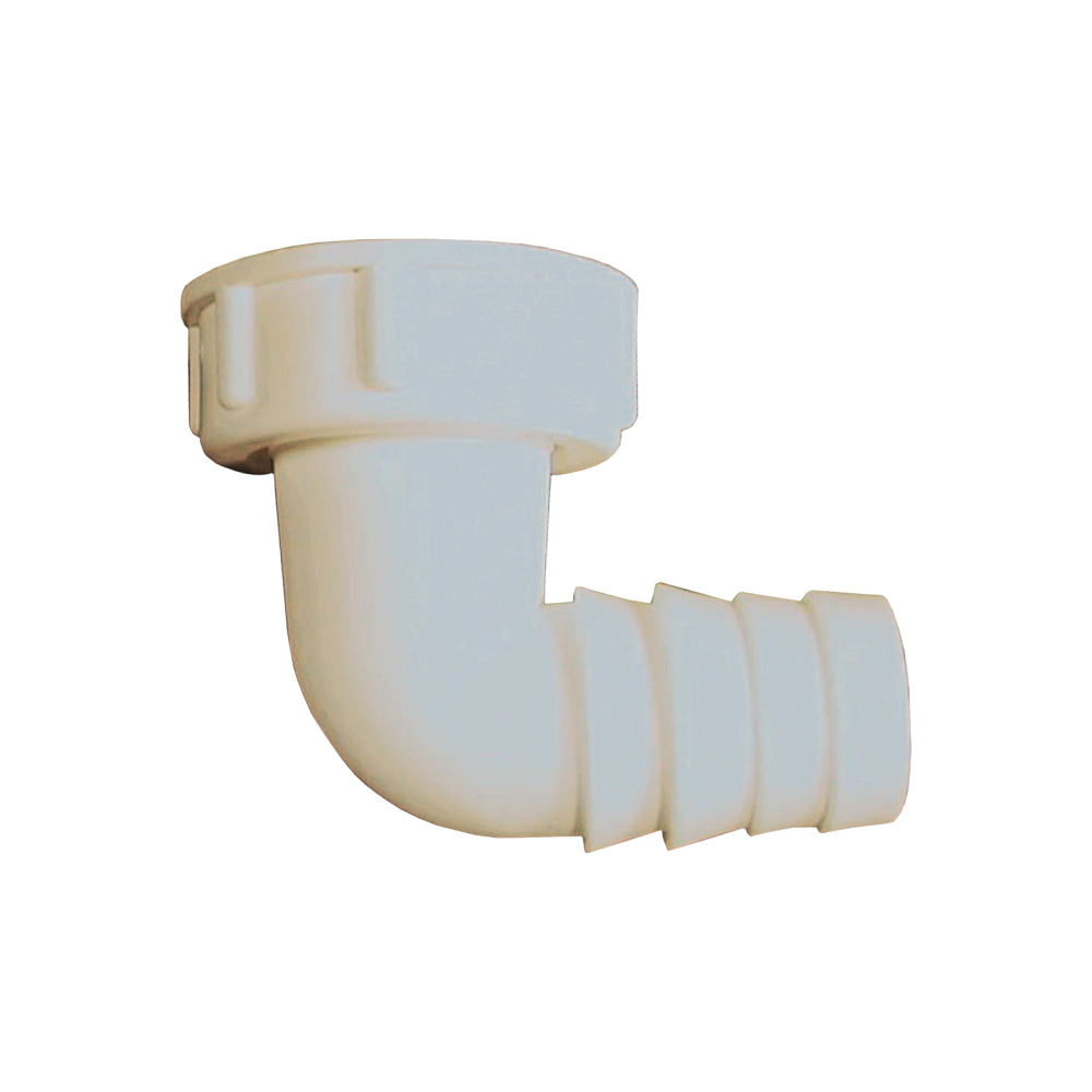 Raccordo 1" filetto interno, curva a Gomito 90° 1" attacco per scarico lavatrice, lavastoviglie  portagomma per tubo 19-23.5 mm  (3/4")