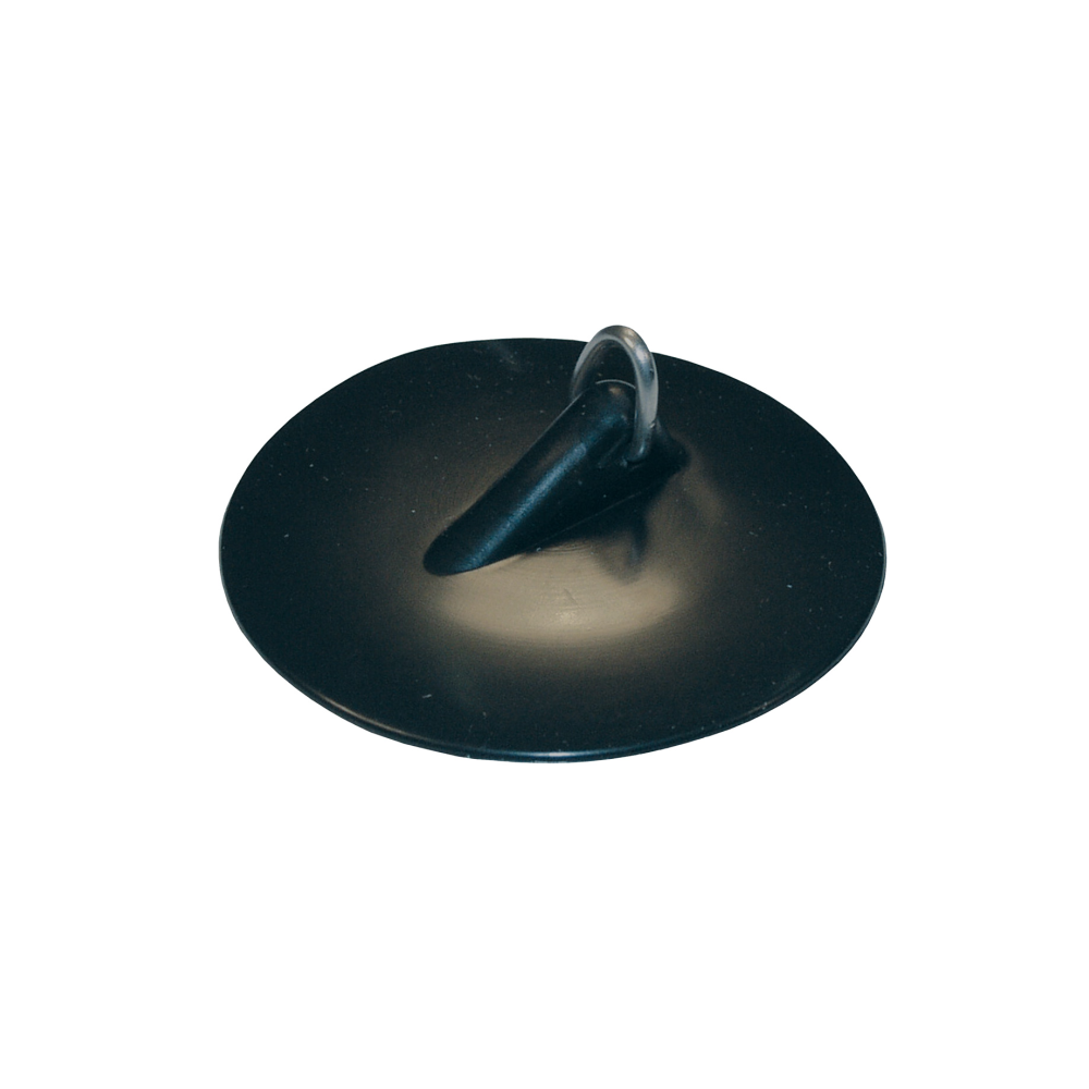 TAPPO PIATTO per lavabo PP nero 1 1/4 d. 32 mm.