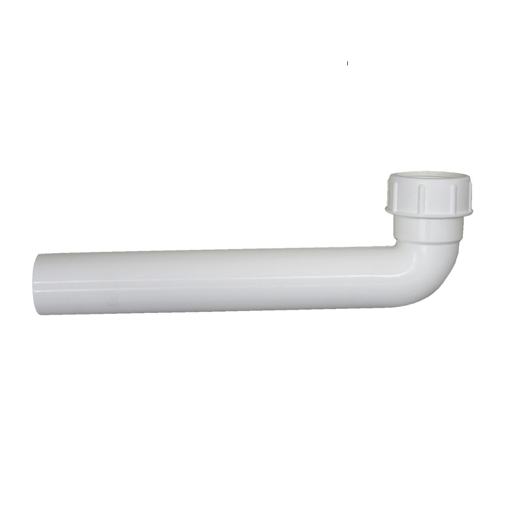 Canotto Sifone prolunga curva a gomito 90° con ghiera 1 1/2 " per scarico Lavello diam. tubo 40 mm x L 250 mm.