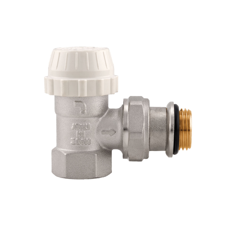 Valvola  termostatica termostatizzabile per termosifoni ad angolo ITAP con preregolazione attacco femmina 1/2"