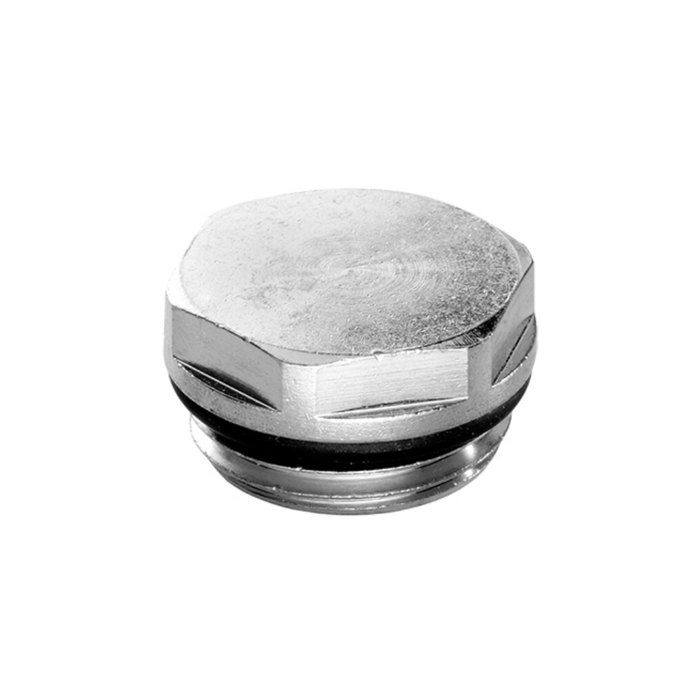 Tappo laterale in ottone  per termosifone  1/2" filetto maschio con  guarnizione, autosigillante