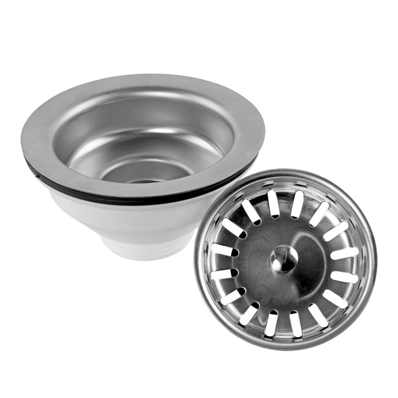 Piletta Basket Universale completa per scarico lavello cucina - senza troppo pieno diam.114 mm / 3 Piletta Basket Universale completa per scarico lavello cucina - senza troppo pieno diam.114 mm / 3"1/2