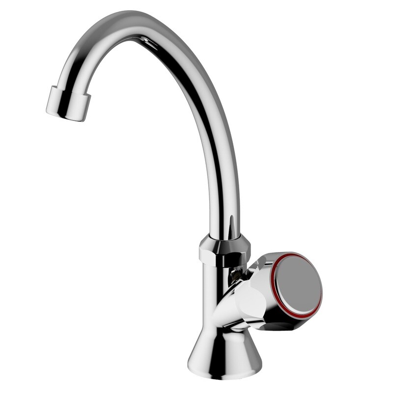 Rubinetto singolo per  Lavello cucina manopola tonda con bocca Jota