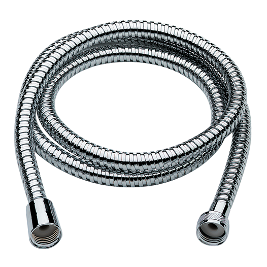 Flessibile doccia  1/2” in acciaio Cromo GHIERA/CONO cm 150 con ghiera in ottone
