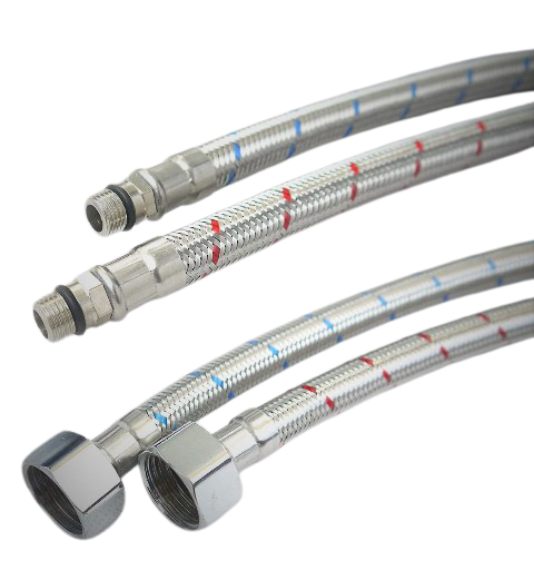 Flessibile alimentazione connettore intrecciato per rubinetti - 3/8 x M 10x1 - 350 mm.
