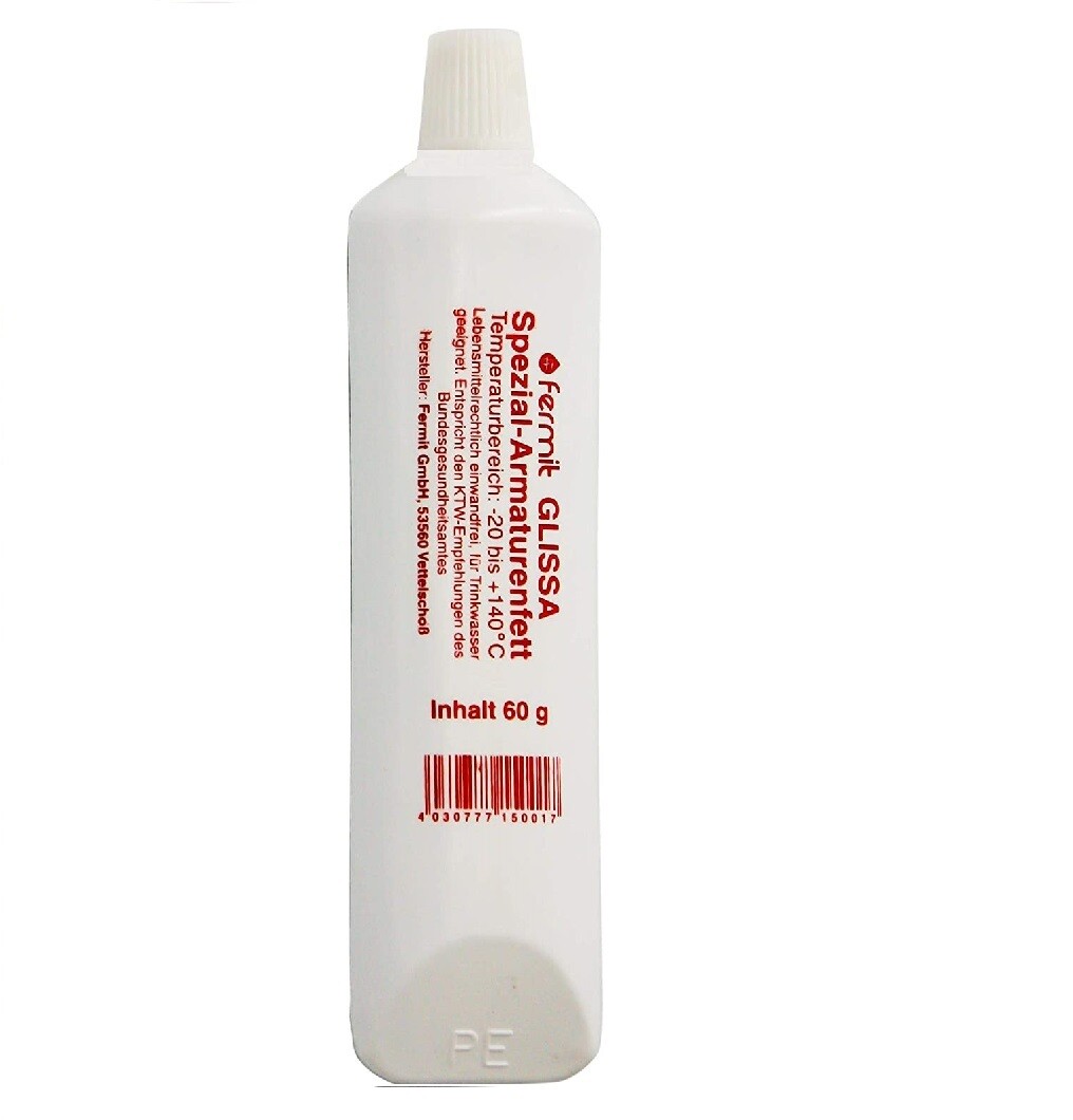 Grasso lubrificante antigoccia, Fermit per rubinetti, raccordi e guarnizioni. 60gr.