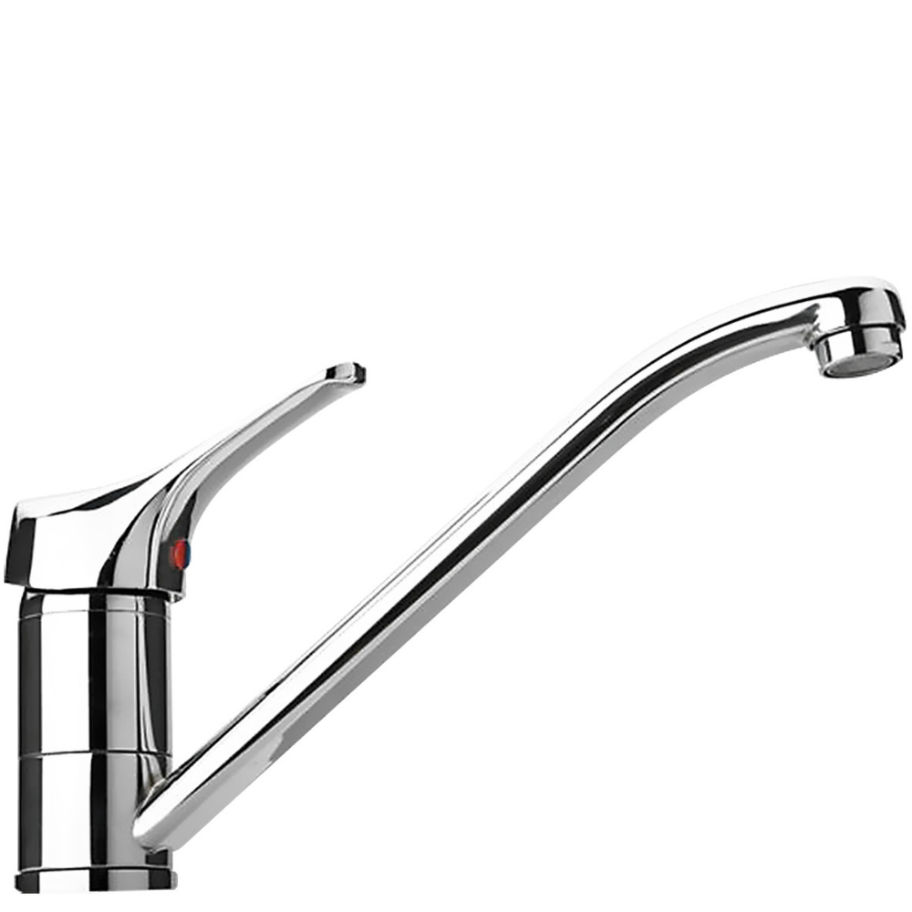 Miscelatore monocomando per Lavello cucina  bocca bassa  girevole "Triest" Cromo