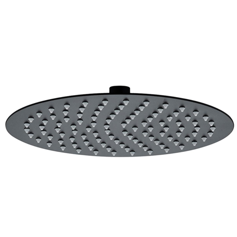 Soffione doccia tondo ultraslim in acciaio - 200 mm nero opaco Soffione doccia tondo ultraslim in acciaio - 200 mm nero opaco