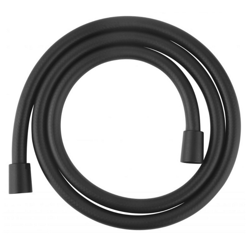 Flessibile doccia 1/2 - rubinetteria per vasca o doccia antitorsione in pvc 150 cm nero opaco Flessibile doccia 1/2 - rubinetteria per vasca o doccia antitorsione in pvc 150 cm nero opaco