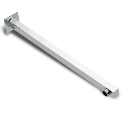 Braccio doccia  per soffione quadrato 40 cm slim  in ottone con attacco standard cromato