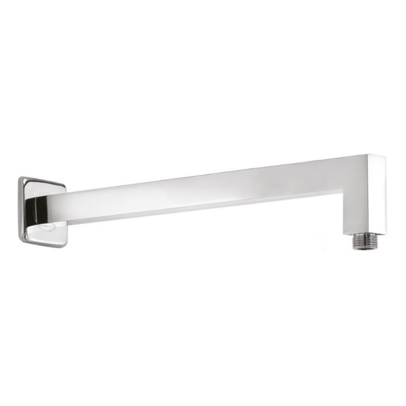 Braccio doccia per soffione in ottone quadrato 25 cm attacco universale cromato Braccio doccia per soffione in ottone quadrato 25 cm attacco universale cromato