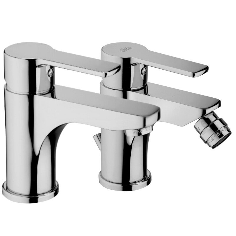 Set Miscelatori monocomando per lavabo + Bidet " Red"