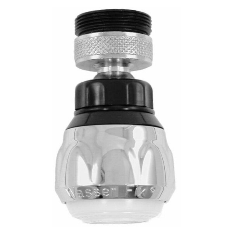 Aeratore Multigetto Wasserfix, Rompigetto per Miscelatore Cucina o Lavanderia 2 getti Abs, Cromo