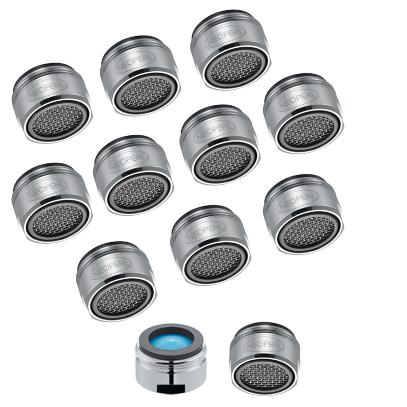 Aeratore Maschio Universale Neoperl Perlator LONG LIFE  per Rubinetto, Filetto Esterno M24X1, Portata A, 13.5 l/min Conf. 10pz