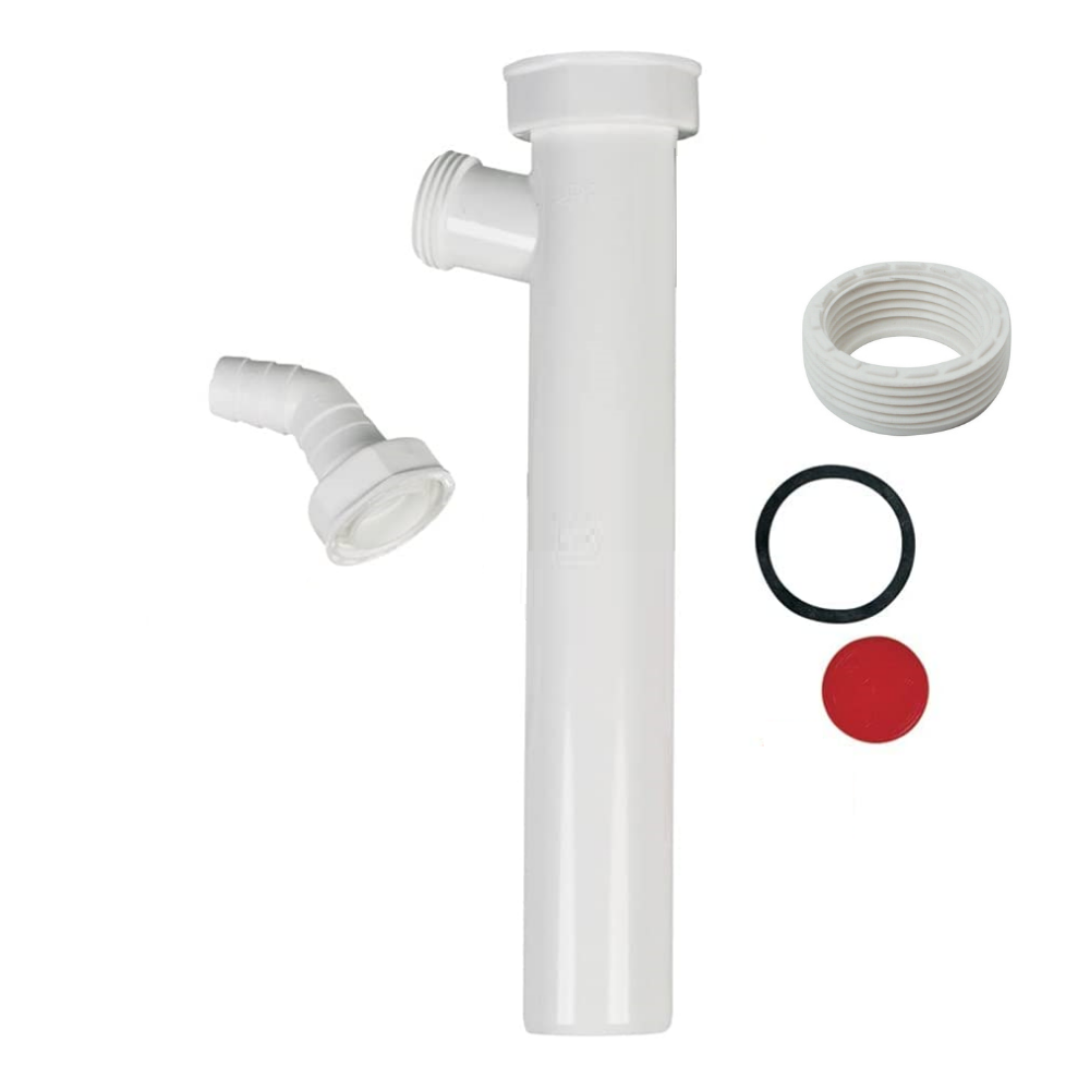 2 Adattatori Per Tubo Di Scarico Lavandino | Valvola Di Ritegno Anti-Odore 45 Mm | PP Trasparente E Grigio | Per Cucina E Bagno