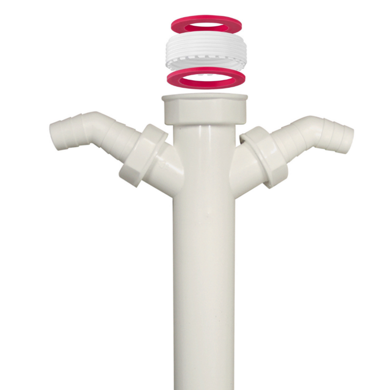 Canotto Sifone scarico sottolavello Tubo regolabile raccordo universale 1 1/2 Canotto Sifone scarico sottolavello Tubo regolabile raccordo universale 1 1/2" ( 1 1/4") x 40 mm x 150 mm con 2 connettori attacco lavatrice lavastoviglie prolunga sifone lavello