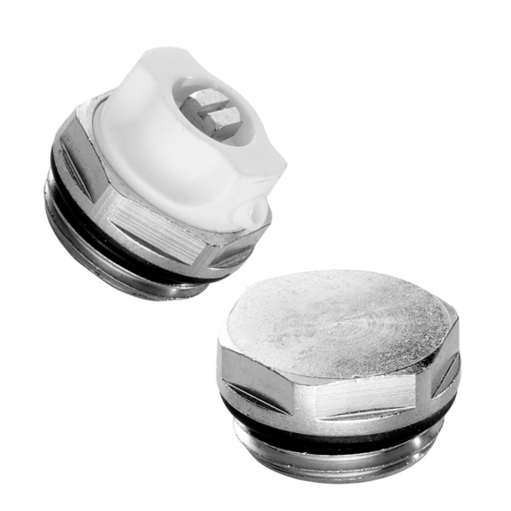 Valvola di sfiato scarico sfogo per termosifone 1/2" con tappo laterale   autosigillante in ottone