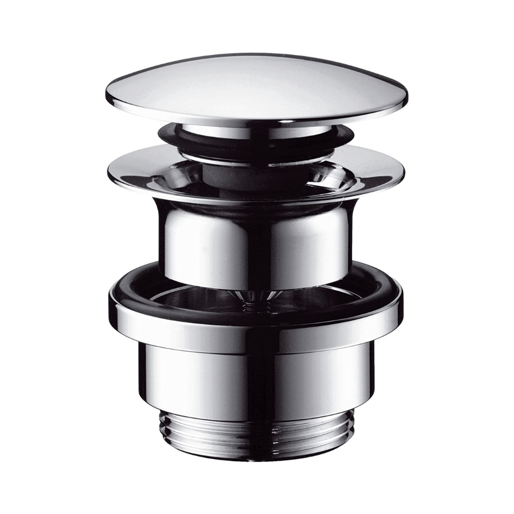 Piletta Universale click clack per scarico Lavabo con e senza troppo pieno in Ottone 1 1/4 " Cromo