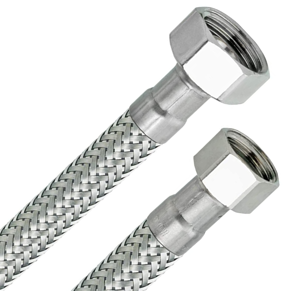 Flessibile idraulico trecciato connettore 1/2"x3/8" FF cm 50