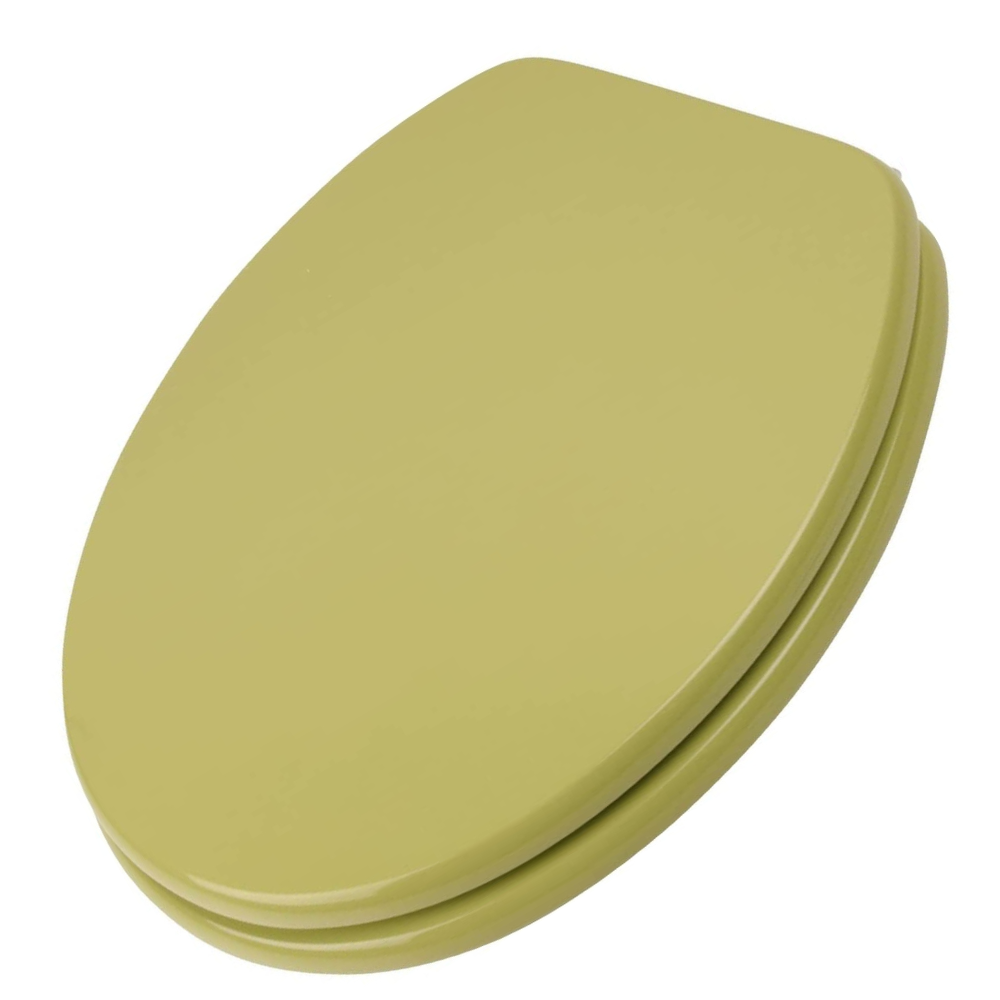 Sedile Copriwater, Coprivaso, Tavoletta Copri Wc, Universale "Weser"   in Legno, Verde