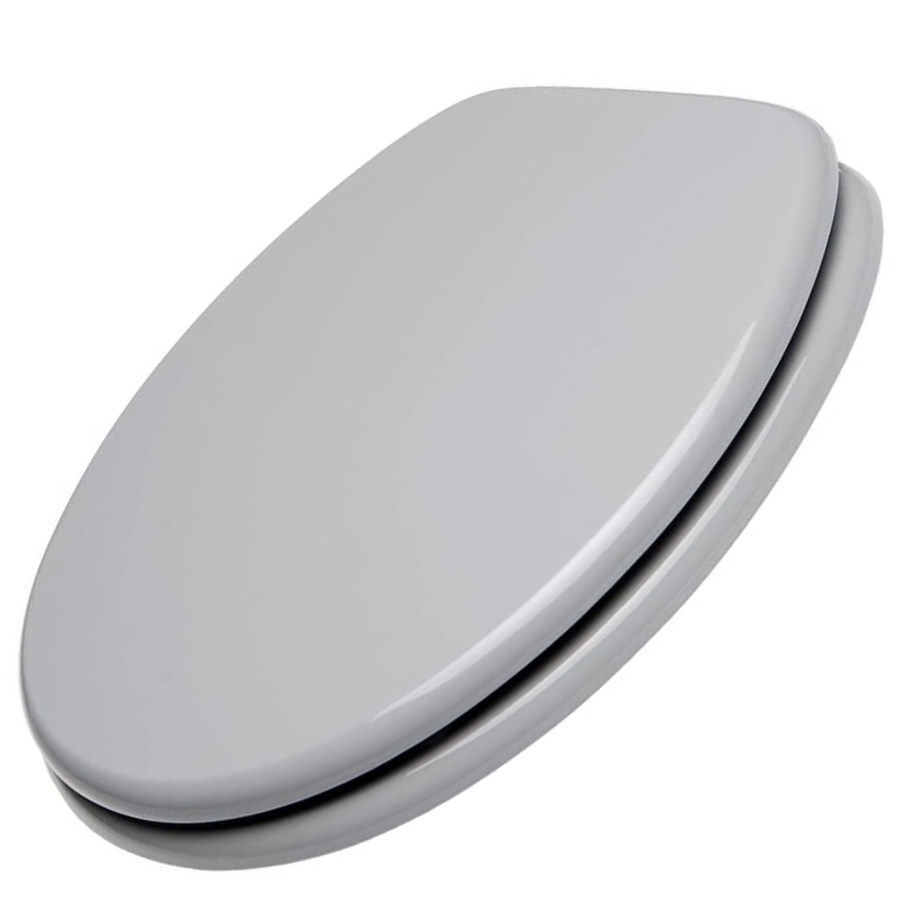Sedile Copriwater Universale  Coprivaso, Tavoletta Copri Wc, "Weser" 
in Legno, Grigio Manhattan