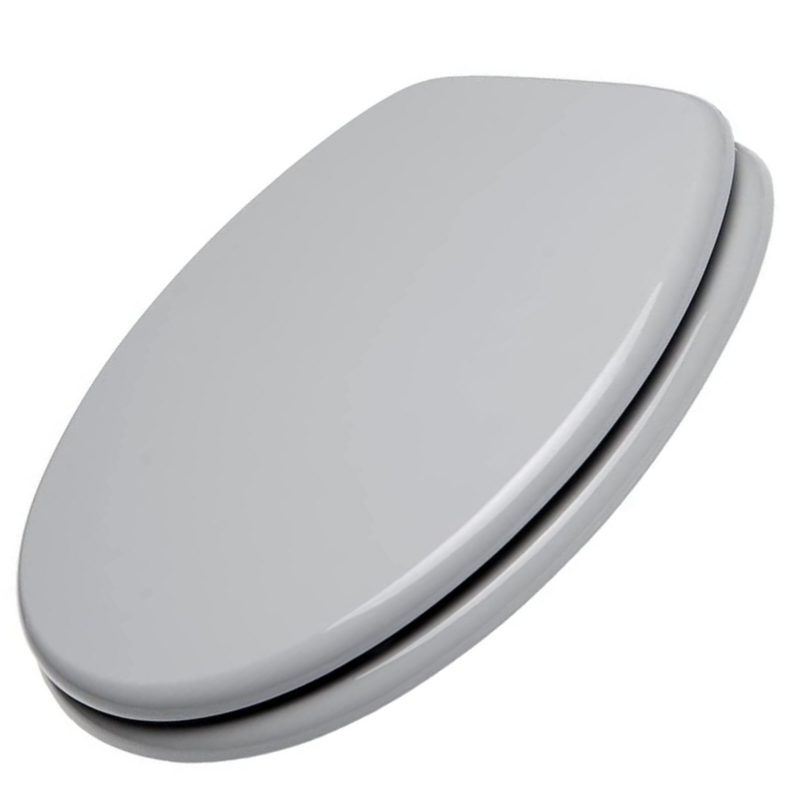 Sedile Copriwater Universale  Coprivaso, Tavoletta Copri Wc, "Weser" 
in Legno, Grigio Manhattan