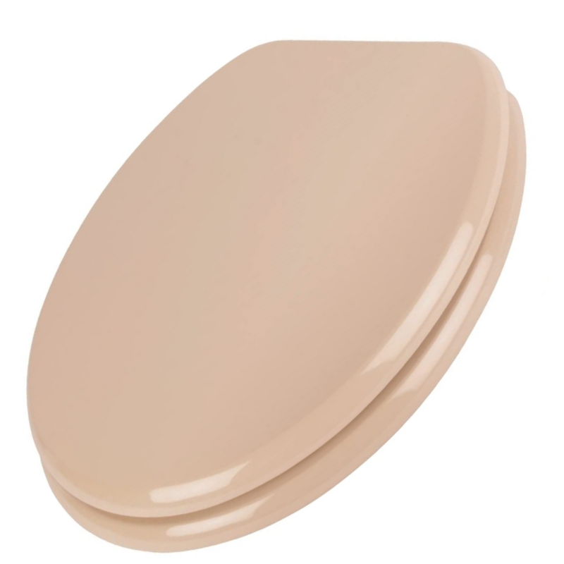 Sedile Copriwater Universale  Coprivaso, Tavoletta Copri Wc, "Weser" 
in Legno, Beige