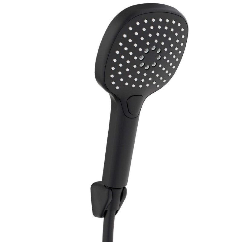 Set Doccetta Quadra Multigetto con flessibile doccia G 1/2 Set Doccetta Quadra Multigetto con flessibile doccia G 1/2" e supporto finitura nero opaco