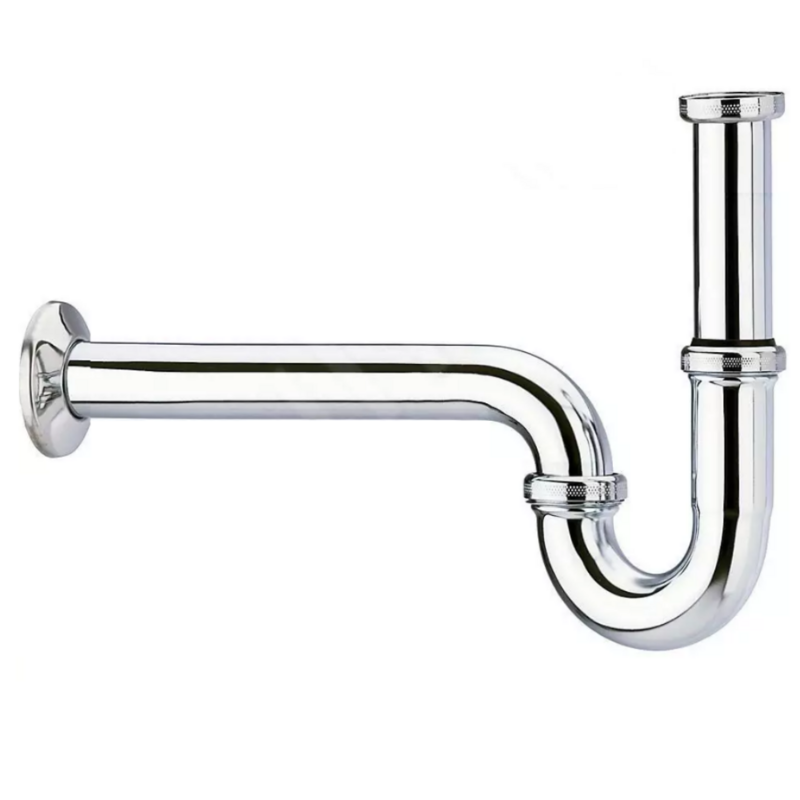 Sifone a 'S' per Lavabo Bidet in Ottone 1"1/4 Cromato tubo diam. 32mm