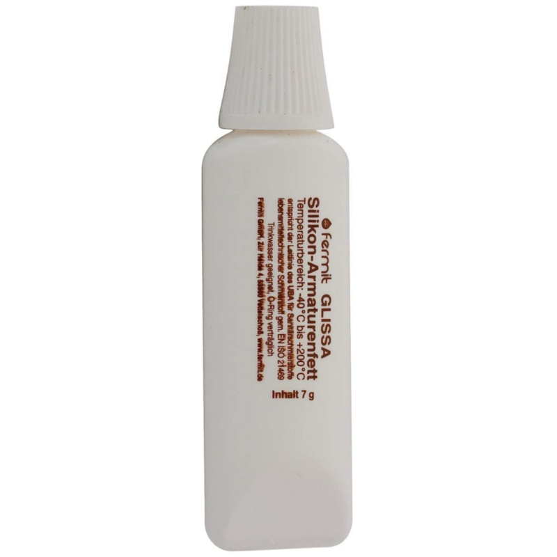 Grasso Siliconico lubrificante silikon-Armaturenfett, antigoccia Fermit per rubinetti, raccordi e guarnizioni. 7gr.