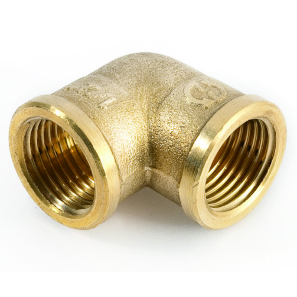Raccordo Curva Gomito 90° in ottone 1/2 Filetto Femmina