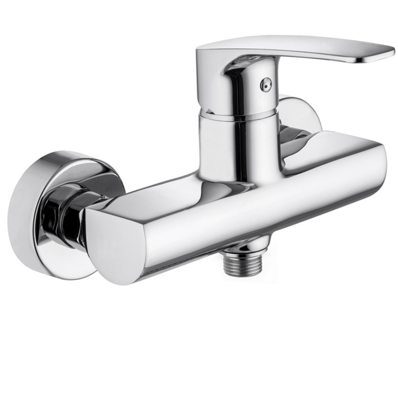 Miscelatore Esterno doccia - vasca da bagno con doccetta rubinetto monocomando serie Lime cromo - risparmio acqua